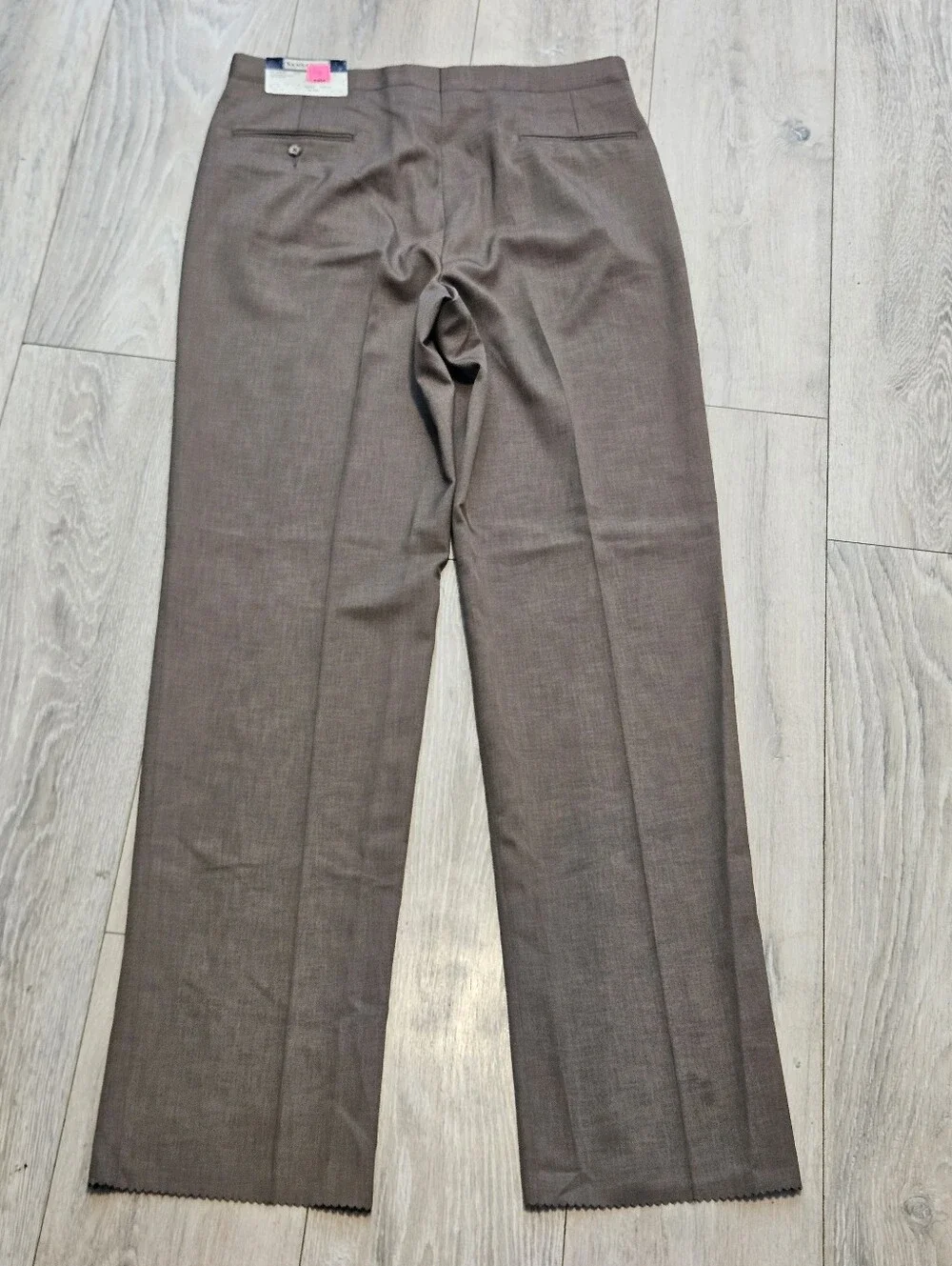 Vtg NWT Sansabelt The Traveler Mens Dress Pants Slacks 34 Taupe Brown Unfinished